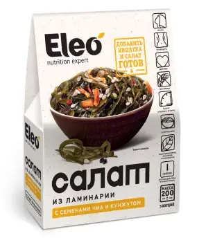 Салат из ламинарии и семян чиа с кунжутом 5 пор. по 40 гр. Eleo 200 гр.