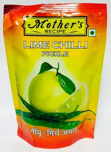 Пикули зелёного перца чили и лимона Lime Chilli Pickle Mother's Recipe 200 гр.