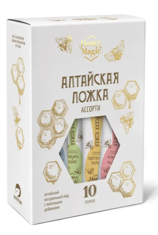 Алтайская ложка ассорти Honey Magic Алтэя 10 ложек по 5 гр.