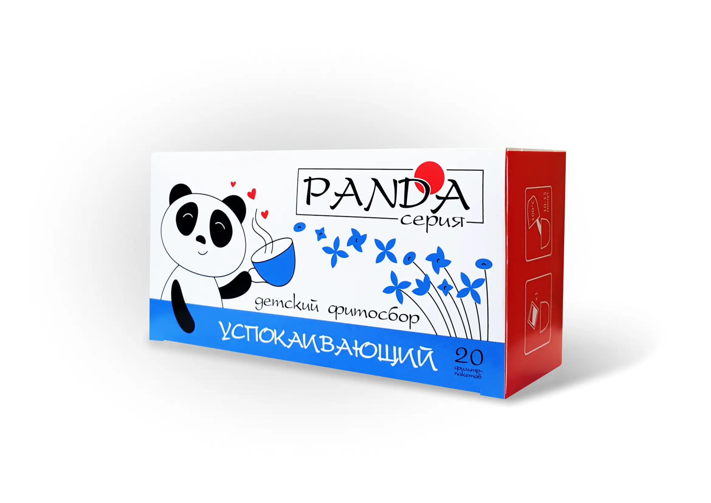 Травяной фитосбор Успокаивающий серия Панда 20 фильтр-пакетов по 1,5 гр.