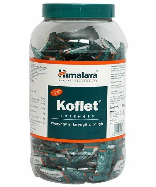 Кофлет Хималая (леденцы от кашля и боли в горле) Koflet Lozenges Himalaya (банка) 200 шт.