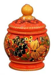 Деревянное изделие "Горшочек" с медом цветочным натуральным 150 гр. №2