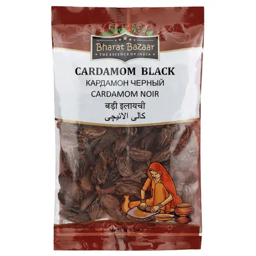 Кардамон чёрный целый Cardamom Black Bharat Bazaar 50 гр.
