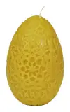 Свеча восковая "Яйцо кружевное" ручная работа 8,5 см 135 гр.