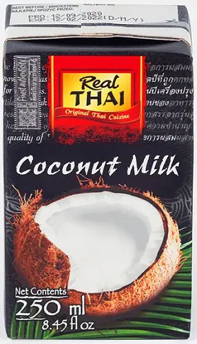 Молоко кокосовое (85% мякоти) Coconut Milk Real Thai 250 мл. TetraPak