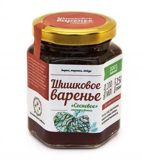 Шишковое варенье "Сосновое" 250 гр. 