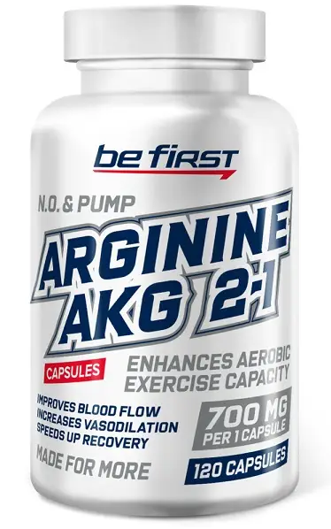 Аминокислота Аргинин AKKG Arginine Alpha-ketoglurtarate Be first 120 капс.