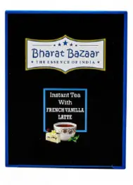 Чай чёрный растворимый с французской ванилью Instant Tea With French Vanilla Latte Bharat Bazaar 10 пак.