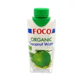 Вода кокосовая без сахара органическая Organic Coconut Water FOCO 330 мл. TetraPak