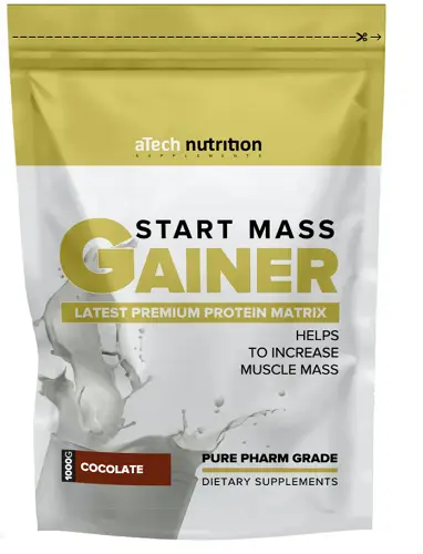 Гайнер со вкусом шоколада Gainer Start Mass aTech Nutrition 1000 гр.