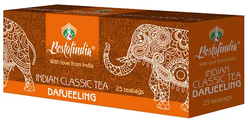 Чай чёрный пакетированный Darjeeling Indian Classic Tea Bestofindia 25 пак. по 2 гр.
