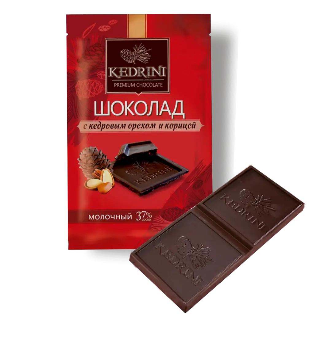 Шоколад Kedrini молочный с кедровым орехом 23 гр.