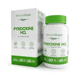 Пиридоксин витамин В6 Pyridoxine HCL Naturalsupp 60 капс.