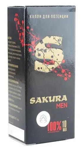 Капли для потенции Sakura Men для мужчин Сашера-Мед 10 мл.