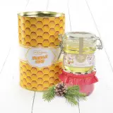 Медовый набор "Соты тубус" с малиной и акациевый мёд