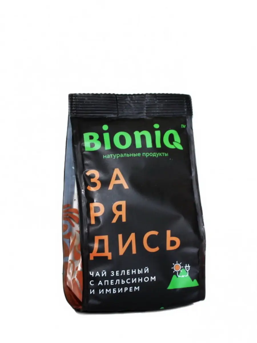 Чай зеленый "Зарядись" с апельсином и имбирем  BioniQ 50 г. 