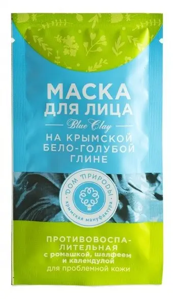 Маска Противоспалительная для проблемной кожи на основе Крымской бело-голубой глины 30 гр. 
