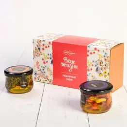 Подарочный набор "Вкус Жизни" тыквенные семечки, ассорти: миндаль, кешью, фундук в меду