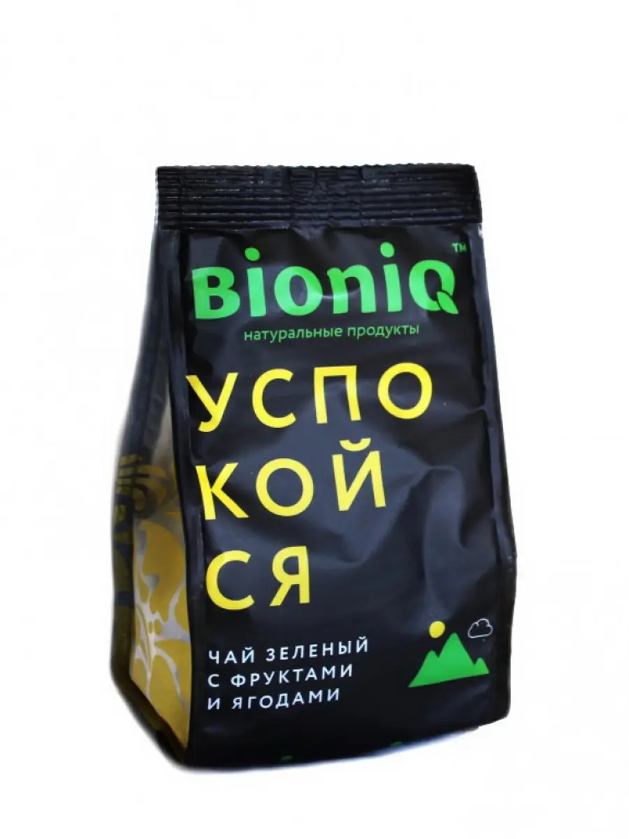 Чай зеленый "Успокойся" с ягодами и травами "BioniQ" 50 г.