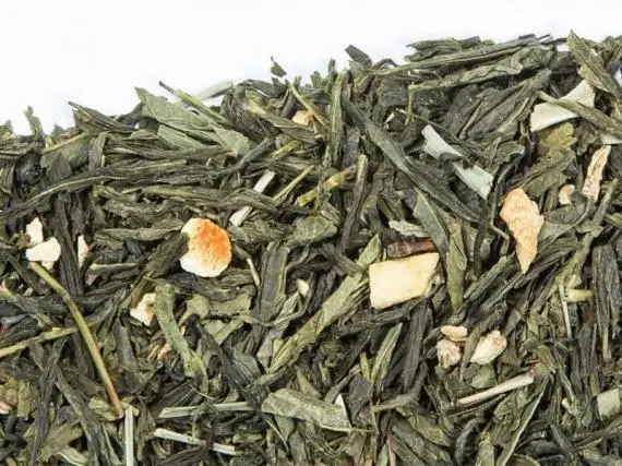 Зеленый чай крупнолистовой с имбирем 50 гр. 
