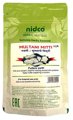 Глина для ухода за кожей и волосами Мултани Митти Multani Mitti Nidco 100 гр.