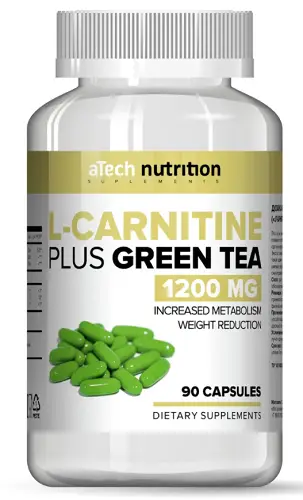 Комплекс для снижения веса и повышения метаболизма L-Carnitine Plus Green Tea 90 капс.