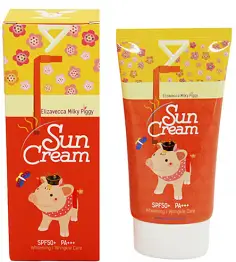 Крем для лица солнцезащитный - SPF50+ PA+++ milky piggy sun cream Elizavecca 50 мл.