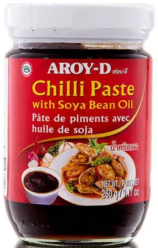 Паста чили с соевым маслом Chilli Paste with Soya Bean Oil Aroy-D 260 гр.
