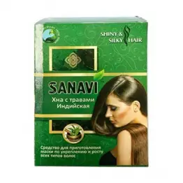 Хна индийская красящая с травами Sanavi 100 гр.
