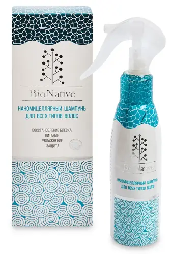 BioNative наномицеллярный шампунь для всех типов волос 150 мл.