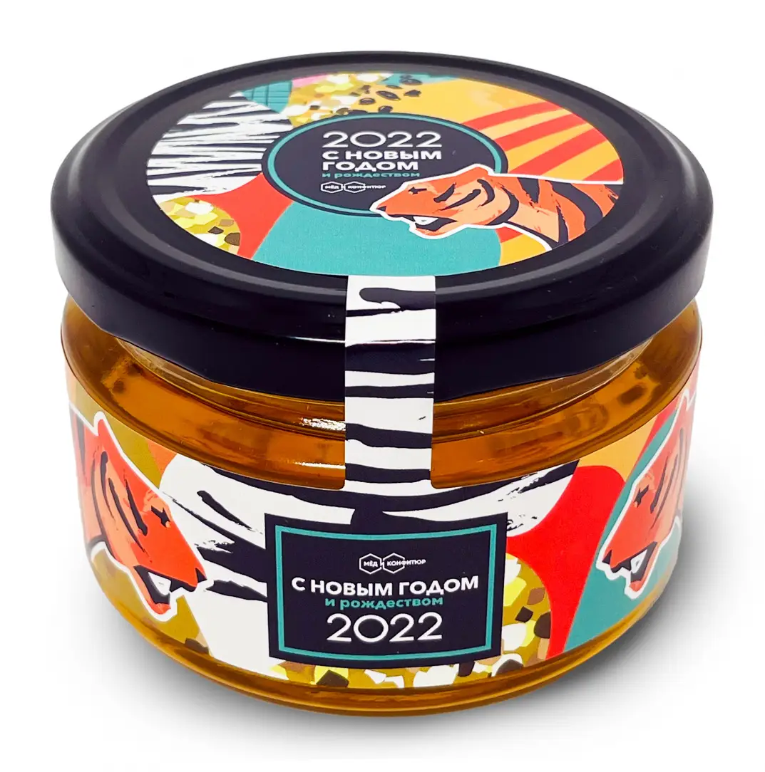 Мёд цветочный С новым годом тигр 2022 230 гр. 
