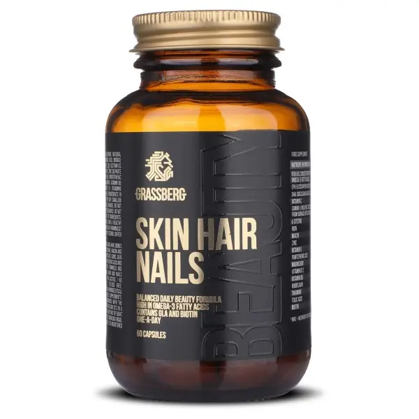 Комплекс витаминов для кожи, волос и ногтей Skin Hair Nails GRASSBERG 60 капс.