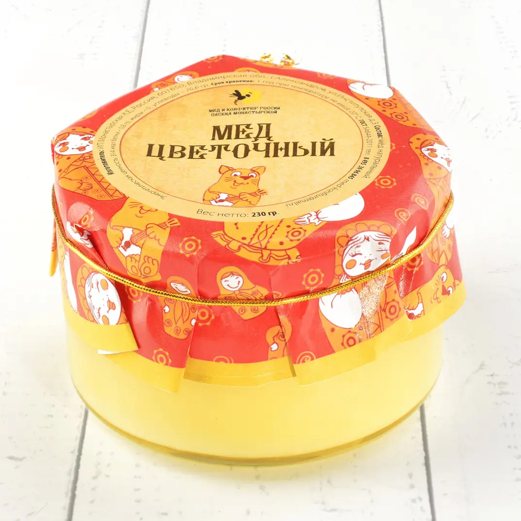 Мёд цветочный "Русский стиль" 230 гр